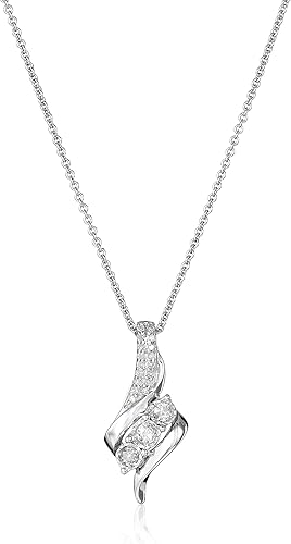 Miniatura 9 de Tienda Collection Diamond 3 Stone Pendant Necklace 14 cttw 18