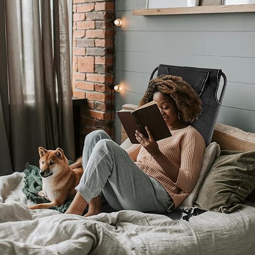 Miniatura 7 de Respaldo de cama elevador para cama sentado, silla de cama de lectura ajustable, soporte de respaldo de elevación para paciente, almohada plegable