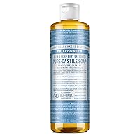 Vista 1 de Dr. Bronner Jabón líquido puro de Castilla (16 oz, para bebé, sin perfume)