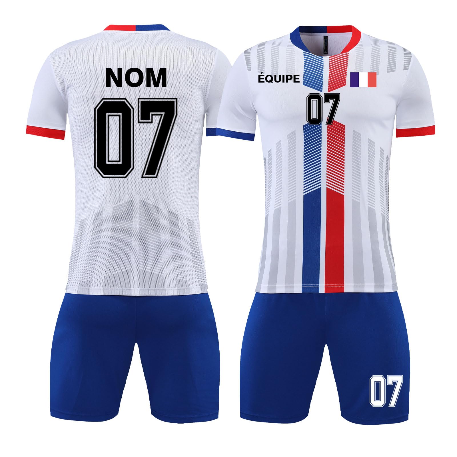 LAIFU Maillot de Foot Enfant Personnalisé Adultes Ensemble Football Maillot Hommes Femmes avec nom numéro Logo