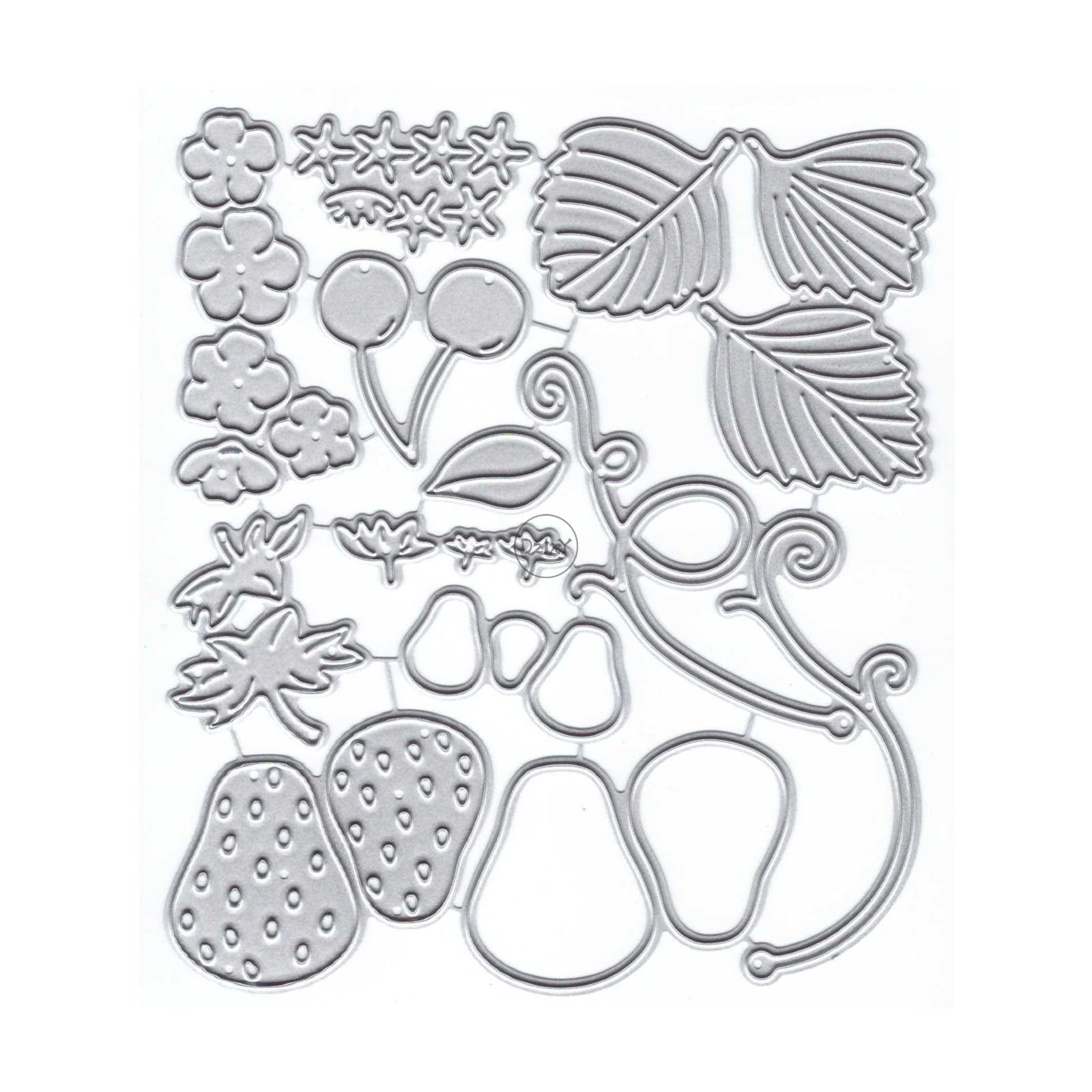 DzIxY Strawberry Combination Metal Cutting Dies for Card Making Kit Embossing Paper Die Cuts Scrapbook Machine Stencils Storage Pockets Supplies