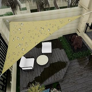 Waterproof Sun Shade Sail, 16'x 16'x 16' 95% UV Block Sun Shade Canopy T...