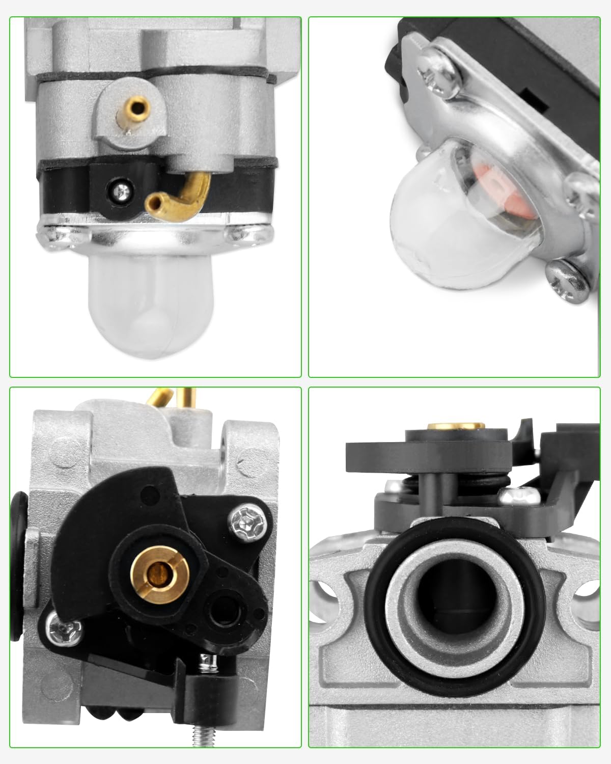 Carburetor Kit Fit for Hyper Tough HY26SST HY26SSTVNM 26cc Trimmer, Fit for Black Max BM25CSAC BM25SSAC 25cc 2 Cycle Gas Trimmer