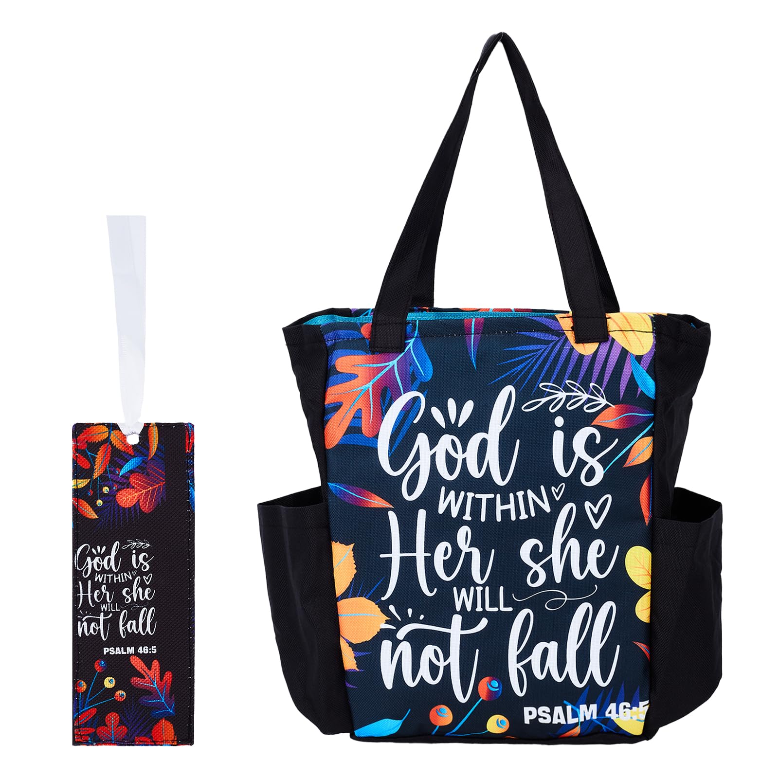 NICENEEDED Bible Cover Case with Water Bottle Pockets