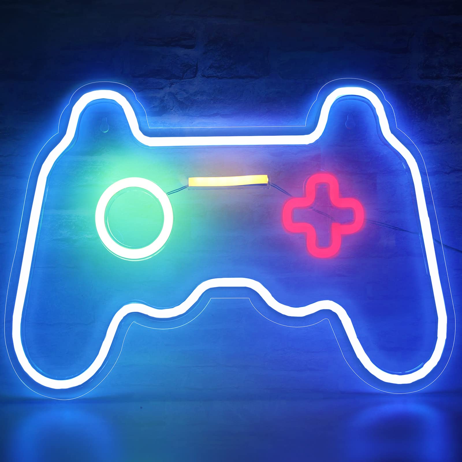 Kavaas Panneau Néon Pour Manette De Jeu Pour Décoration De Salle