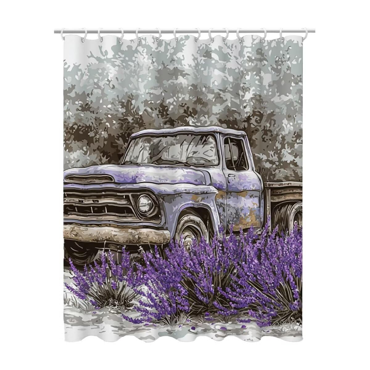Rideaux moderne shower curtain en polyester tissu imperméable violet 180x180