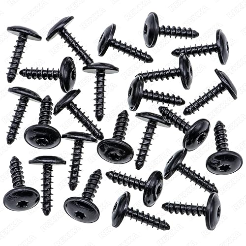 Miniatura 8 de Rexka 20 piezas M5-0.083 x 0.748 in T25 Torx Fender Liner Splash Guard Under Cover Soporte de licencia Truss Head Tapping Tornillo Tornillo