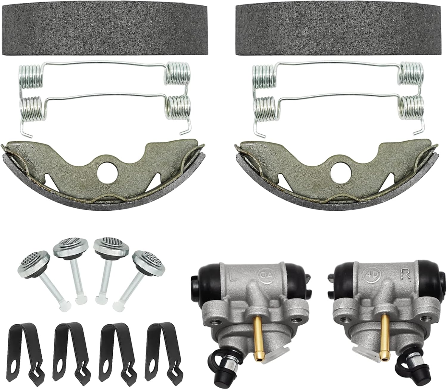 M MATI Front Brake Wheel Cylinders Shoes for Honda FourTrax 300 2x4 TRX300 1988 1989 1990 1991 1992 45350-HC4-006 45370-HC4-006 06450-HC4-900