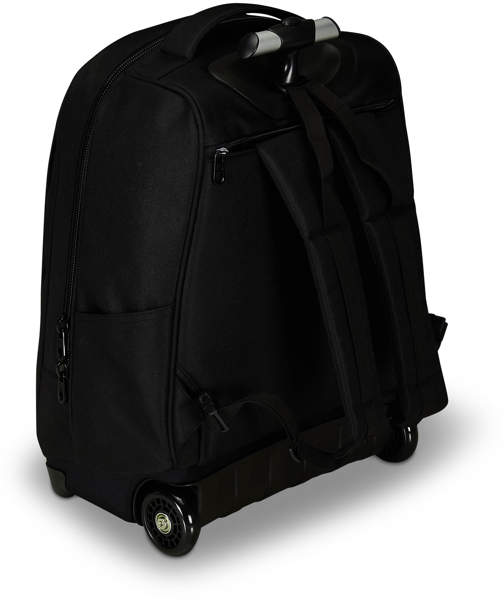 Invicta Trolley Scuola Benin Solid, Nero, 2 in 1, Con Spallacci Uso Zaino, Tasca porta Borraccia e Porta Laptop, Scuola & Viaggio, Ragazzi
