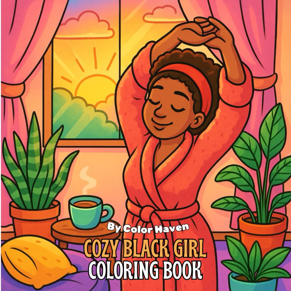 A Day in My Life: Soft Life Cozy Black Girl Coloring Book for Relaxation & Self-Care (A Day in My Life – Cozy Black Girl Coloring Book Series)