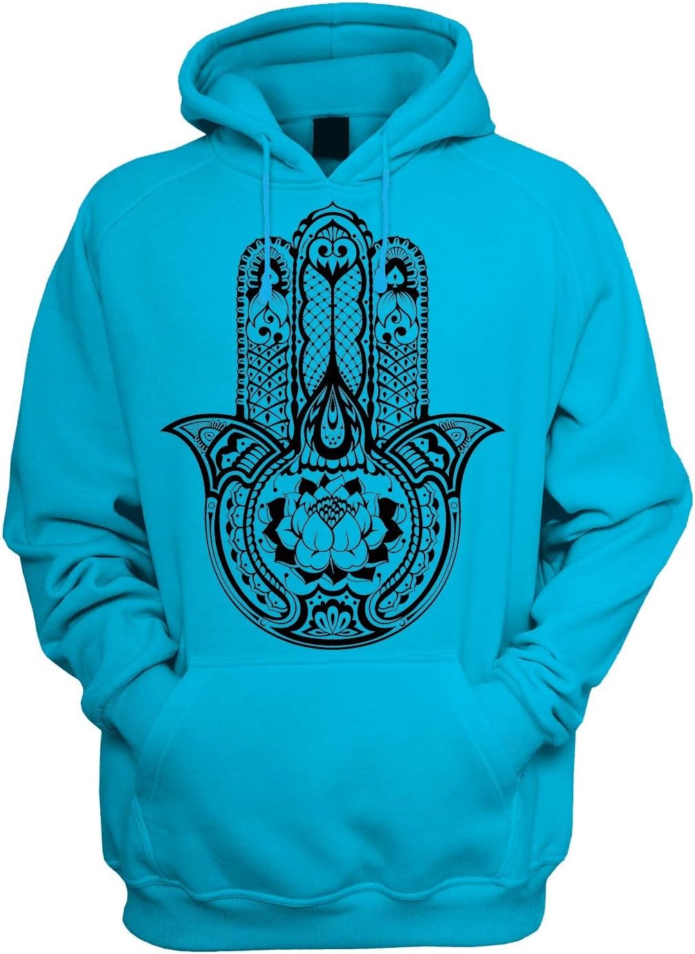 Tribal T-Shirts Tribal Hamsa Hand of Fatima Tattoo Men's Pouch Pocket Hoodie Hooded Sweatshirt