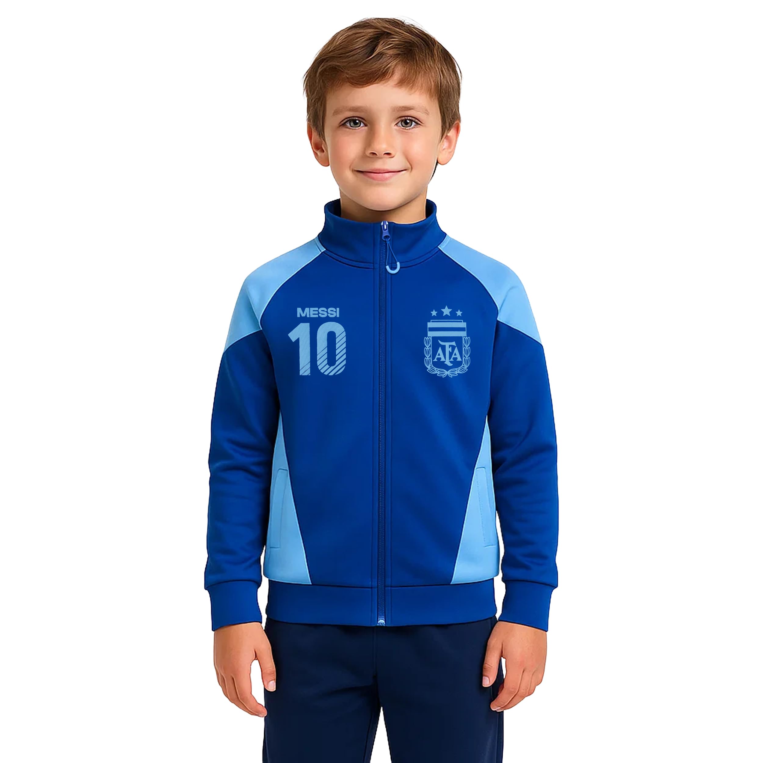 Icon Sports Officially Licensed Argentine Football Association Lionel Messi Track Jacket - Unisex Kids