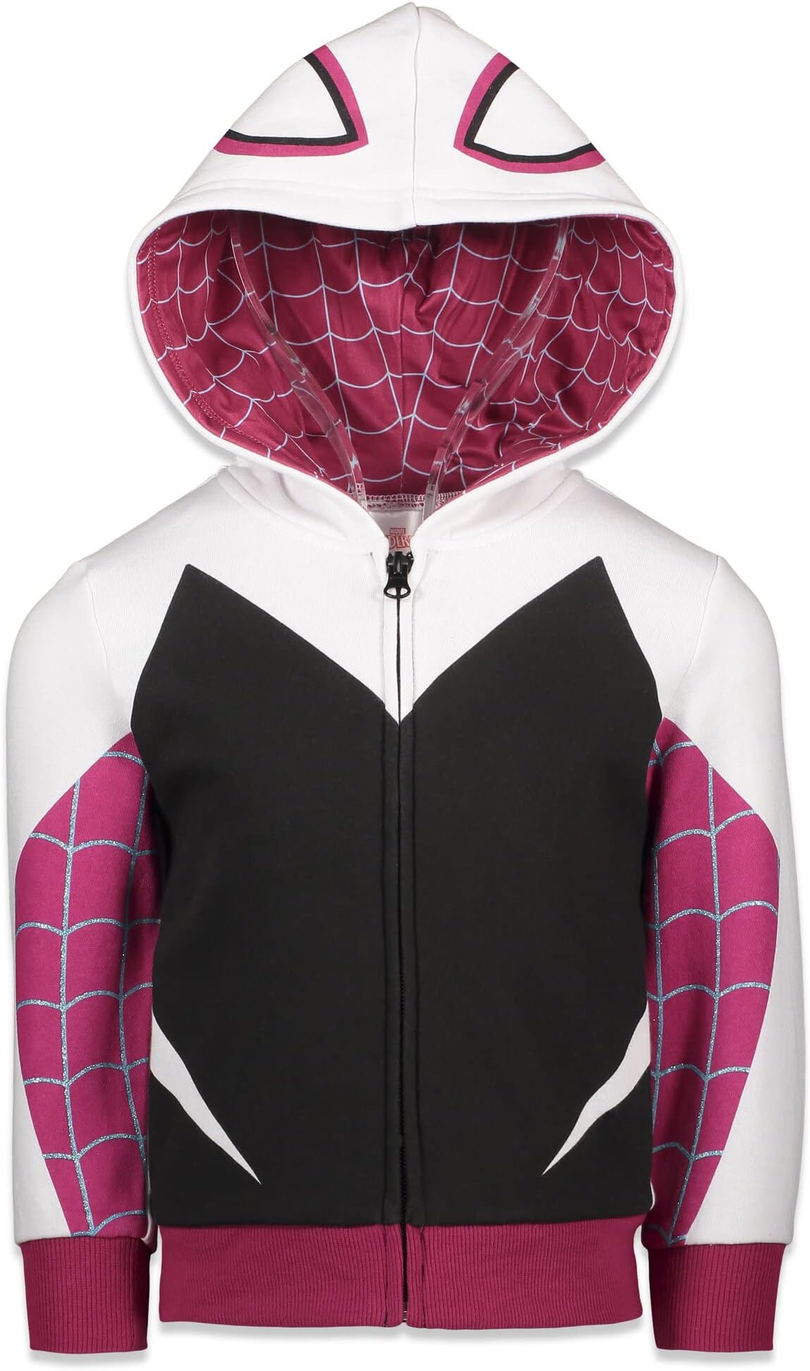 Spider-Man Ghost Spider Girls Fleece Zip Up Hoodie Toddler to Big Kid
