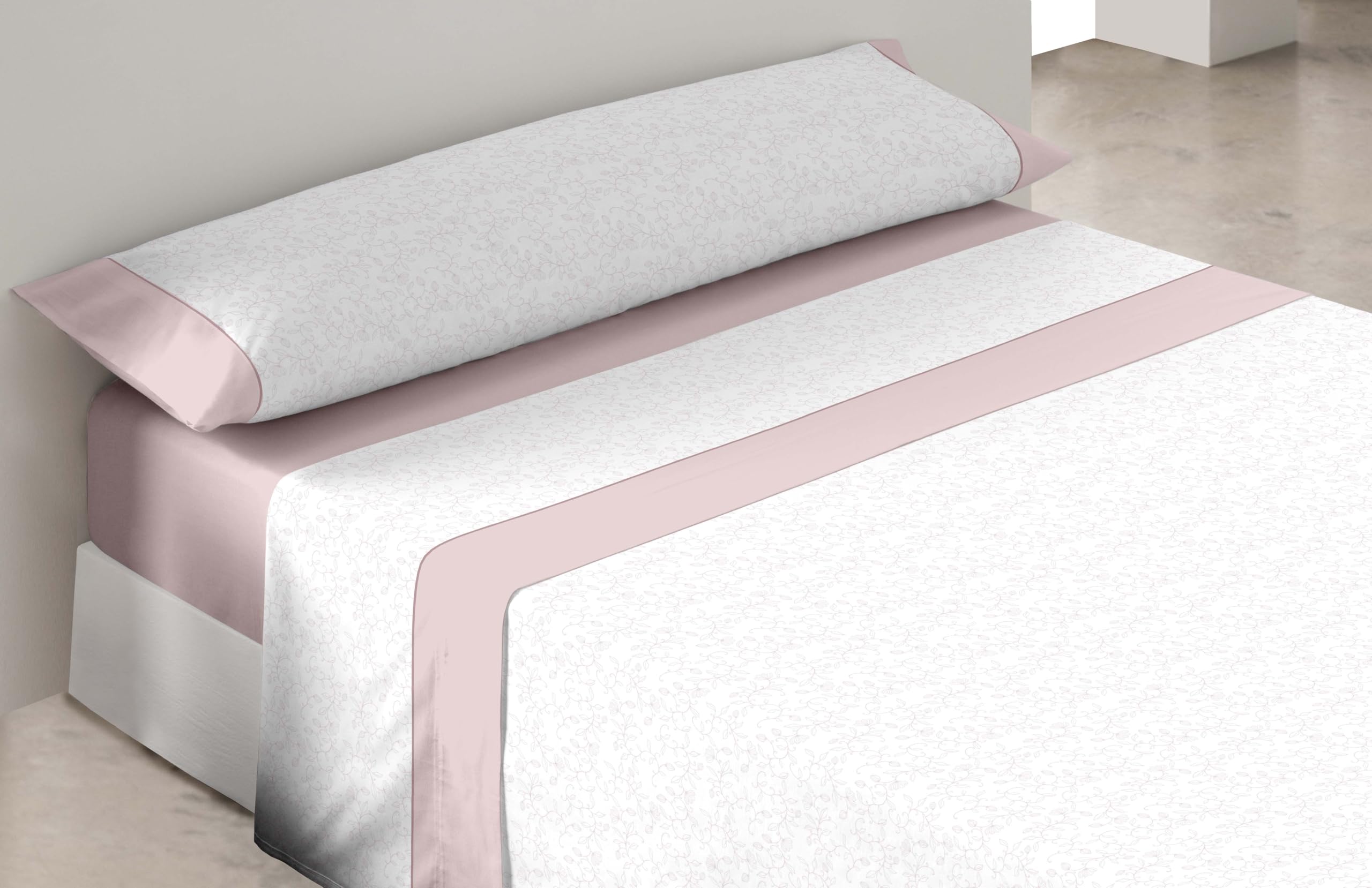 Juego de Sabanas 160x200CM 4 Piezas 100% Algodón 144 Hilos Ajuste preciso colchon 30CM Suaves Transpirables Lavables Diarias Cama Ropa Hogar Serenity Maquillaje 2 Fundas Almohada
