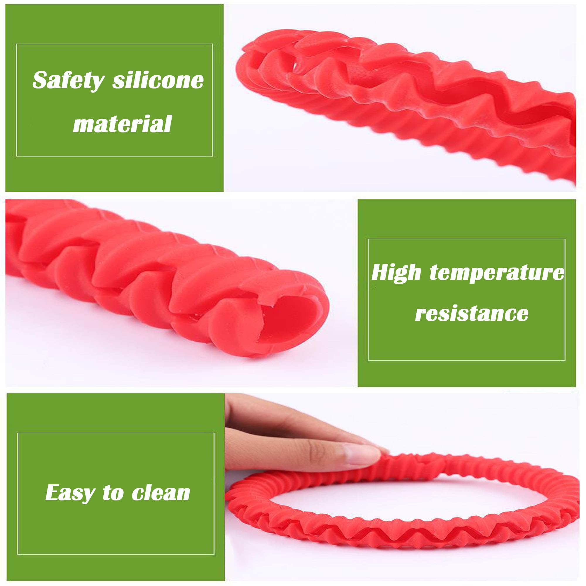 Protezioni Per Griglie Forno In Silicone - 4 Pezzi Resistente Al Calore, Rosso - Foto 7