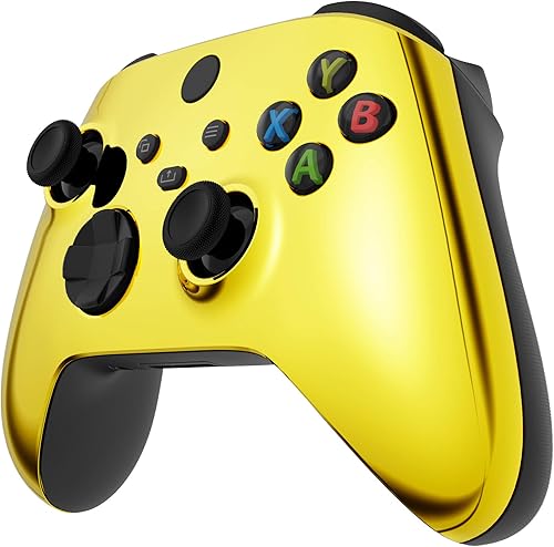 Miniatura 5 de eXtremeRate - Carcasa frontal para Xbox Series X y Xbox S Controller Accesorios personalizados - Controlador no incluido Dorado (Chrome