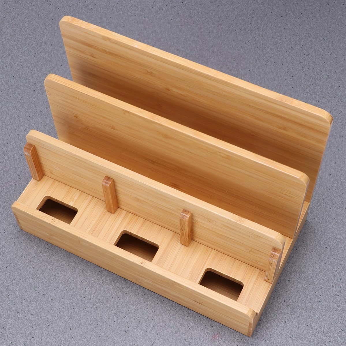 Abaodam Stazione Ricarica in Bambù per Cellulari e Tablet, Organizer