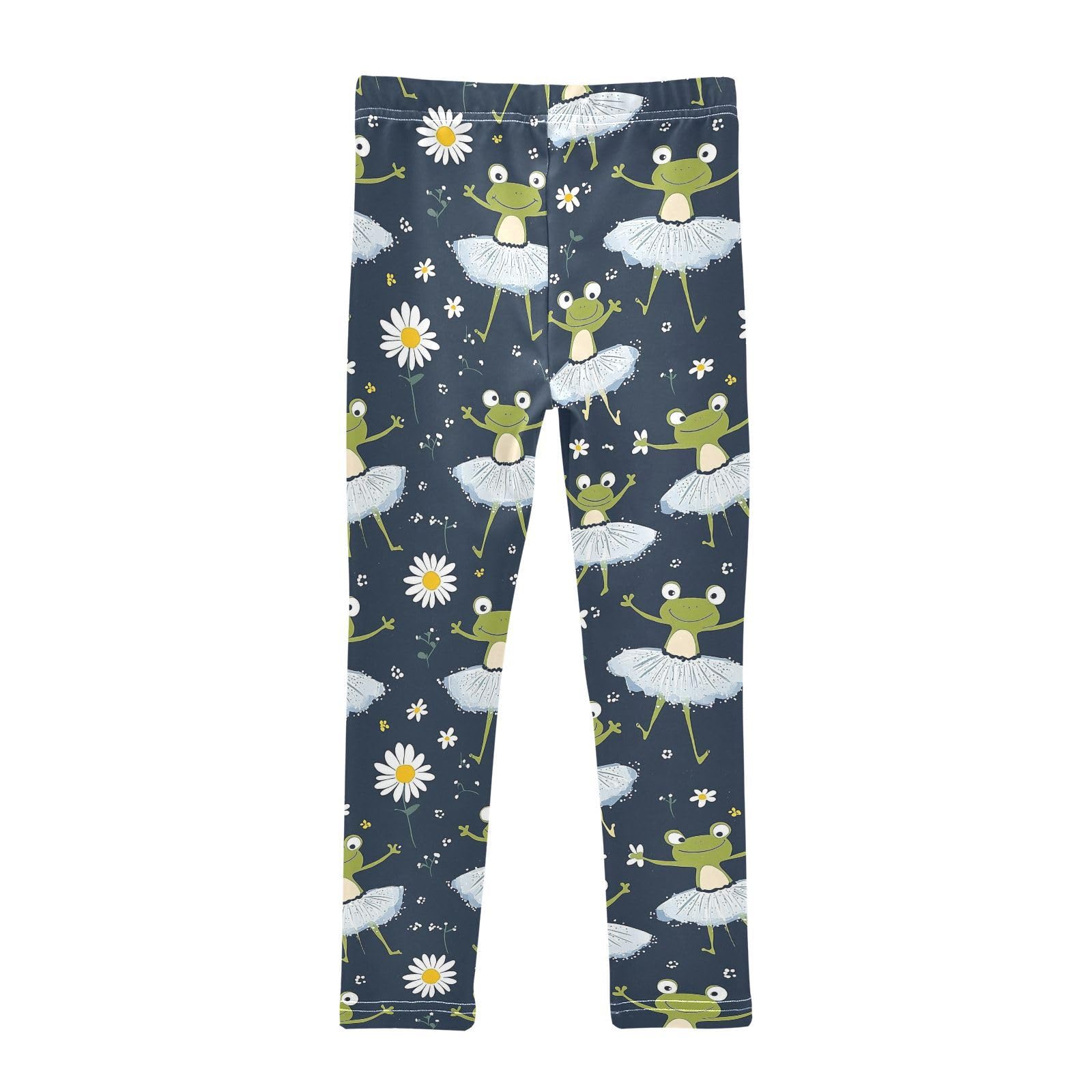 Wusikd Frogs Ballet Tutus Girls' Leggings Toddler Doodles Daisie Kids Yoga Pants Dance Active Tights 5T Multi