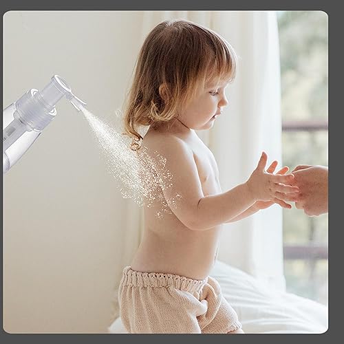 Miniatura 5 de Aethland Botella pulverizadora en polvo para champú seco, 2 botellas de aplicación de talco y polvo, aplicador de fibra capilar recargable para