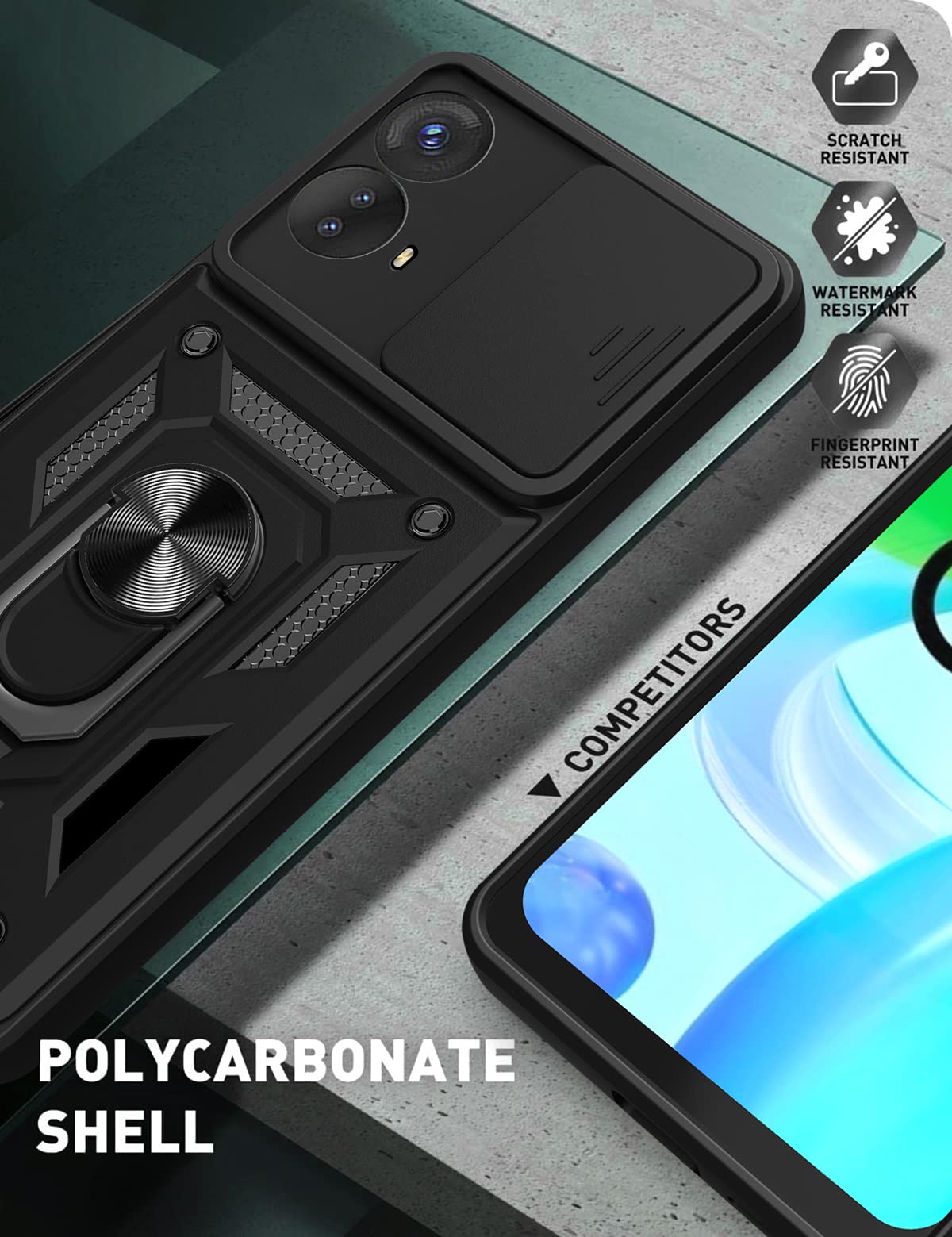 RanTuo Cover per Motorola Moto G73, AntiGraffio, Silicone Morbido, Antiurto, Cover Custodia per Motorola Moto G73.(Blu