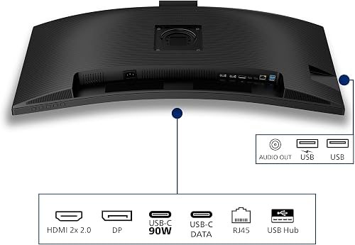 Philips 3000 series 34B2U3600CH/00 Monitor PC 86,4 cm [34] 3440 x 1440 Pixel Wide Quad HD LCD Nero (Philips 34 INCH Curved 120Hz HDMI webcam) - 4