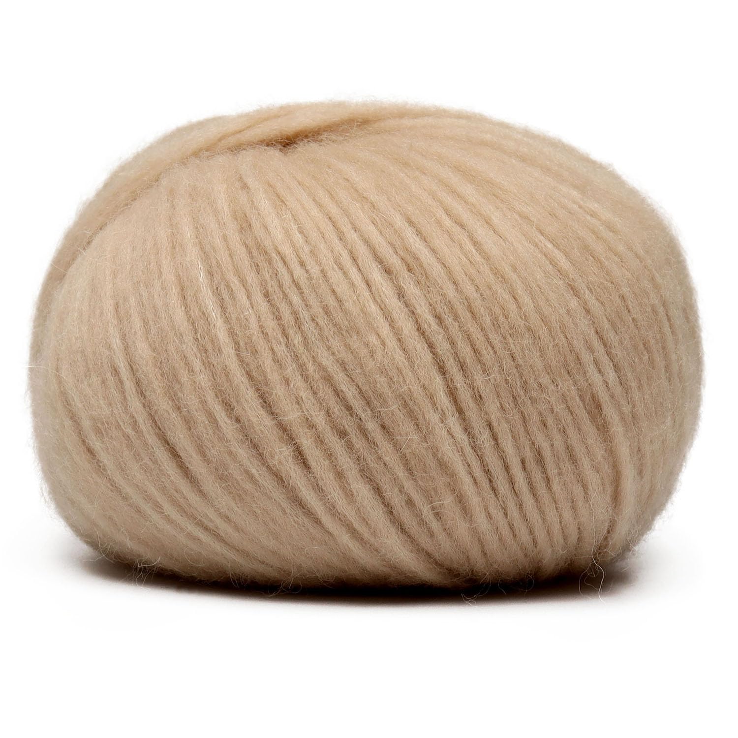 Pullu Baby-Alpaka-Merinowolle, Set mit 3 Knäueln (150 g) Kammgewicht, direkt aus Peru, himmlisch weich und perfekt zum Stricken und Häkeln (Mandel-Latte)