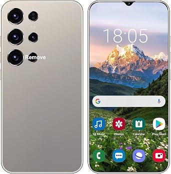 Unlocked C24 Phone,4GB+128GB 5G Smartphone with Tool Pen, Android 13.0 Cell Phone 6800mAh/Face ID/Fingerprint Lock/GPS Gray