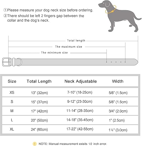 Miniatura 4 de Didog Collar de perro de cuero personalizado para perros pequeños medianos y grandes collar de perro de cuero acolchado suave resistente con placa