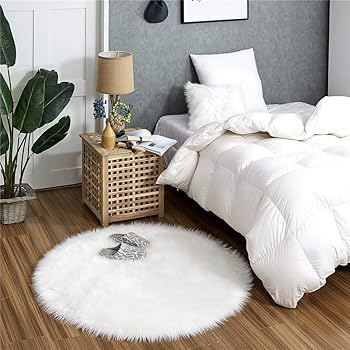 シープスキン ラグマット クリーム色 サイズ約165×126 シープスキン