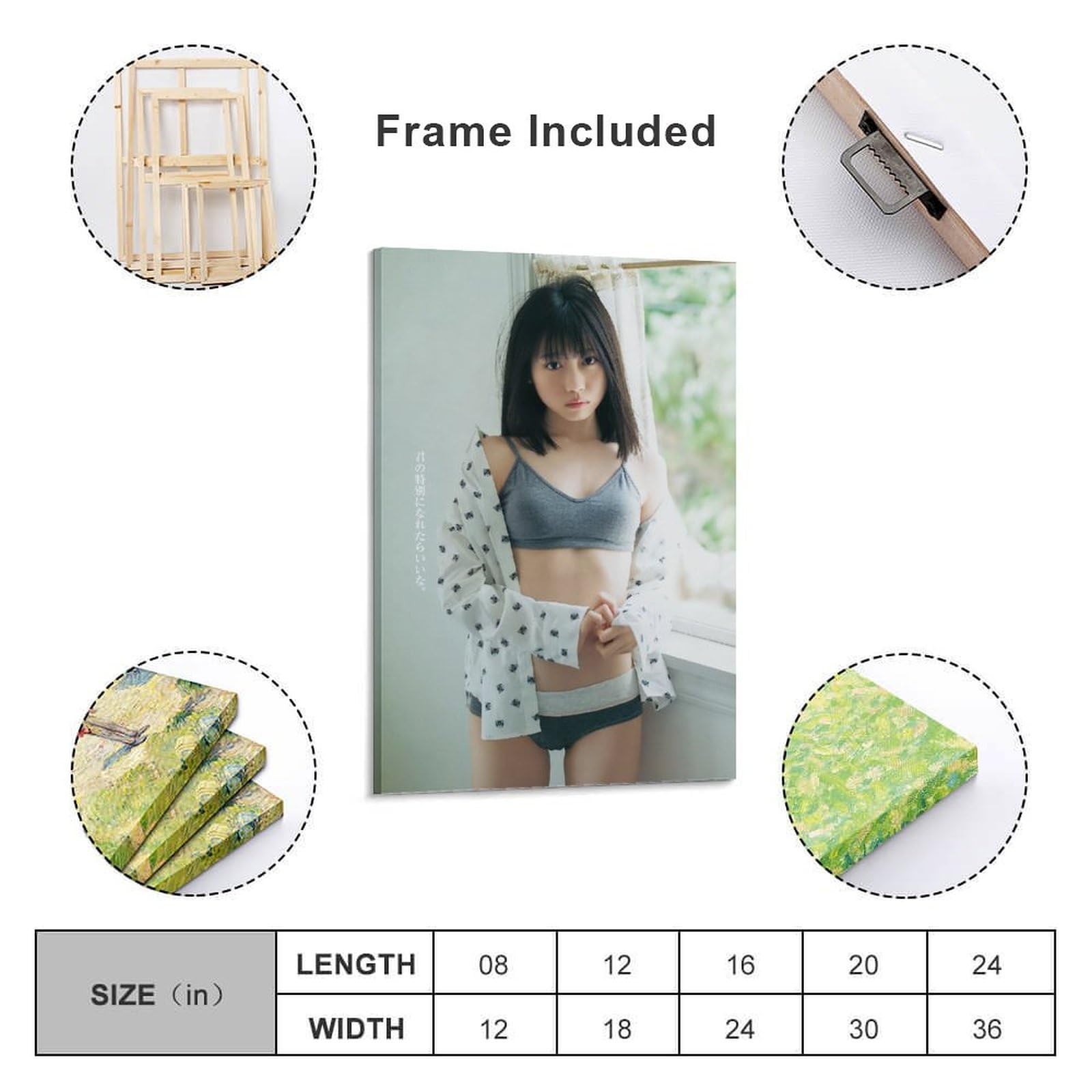 Amazon.co.jp: 来栖りんポスターアートパネル写真水着ビキニ下着