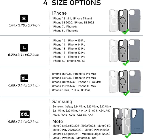 Miniatura 10 de ykooe Funda de nailon resistente para Samsung Galaxy S23 Ultra, S22 Ultra, S21 Ultra, A14 A13 A03s A32 Moto G Stylus Play Power 5G Pure Edge+ Pixel