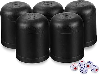 ibasenice 5 Conjuntos De Copo De Dados Copo Agitador De Dados Para Festa Divertida Copos De Dados Recipientes De Dados Mini Dados Dados De Pôquer Dados Pretos Dados Pequenos Mini Copo