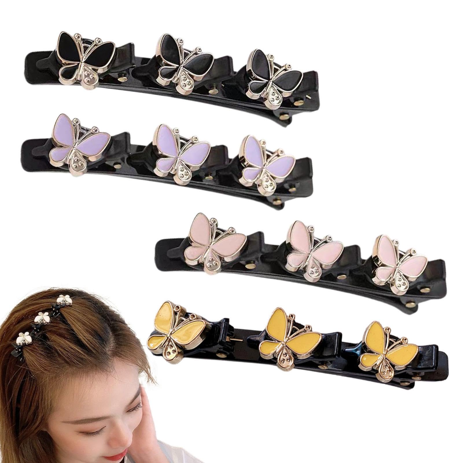 Amazon.co.jp: スパークリングヘアクリップ、編み込みヘアクリップ 