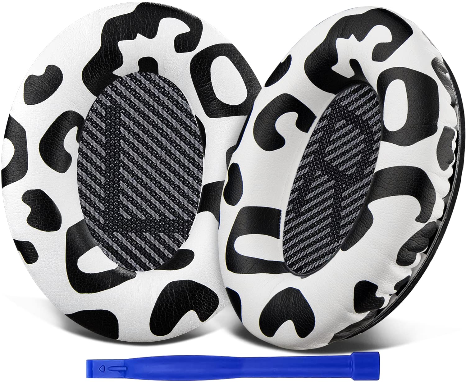 SoloWIT Replacement Earpads Cushions for Bose QuietComfort 35 (QC35) & Quiet Comfort 35 II (QC35 ii) Headphones, Ear Pads with Softer Leather, Noise