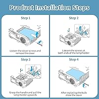 Vista 5 de GOLDENRIVER Lámpara de proyector ET-LAE12 de alta calidad con bombilla Phoenix original con carcasa compatible con proyectores PANASONIC PT-EX12KE