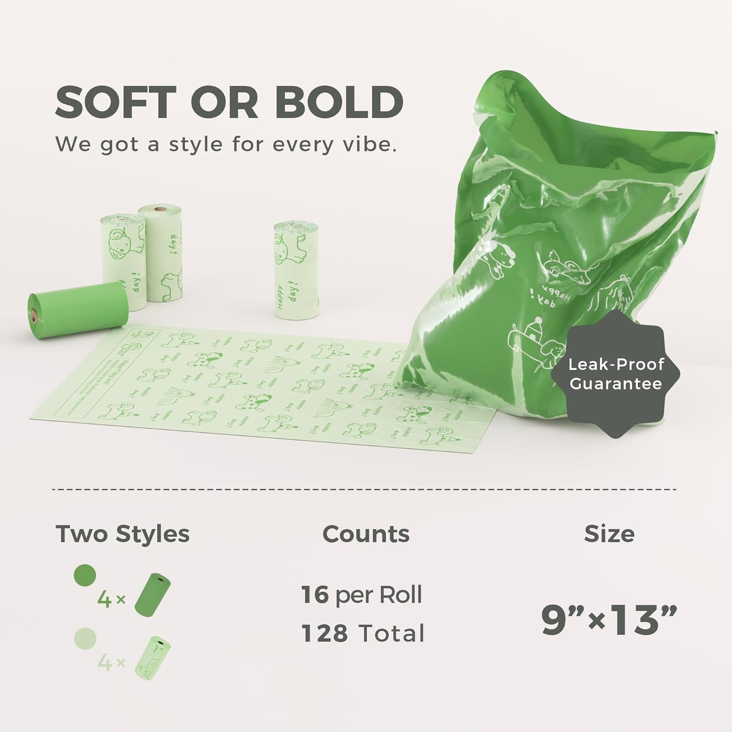 Eco-Friendly Dog Poop Bags: Strong, Leak-Proof, and Perfect for Pet Waste!
