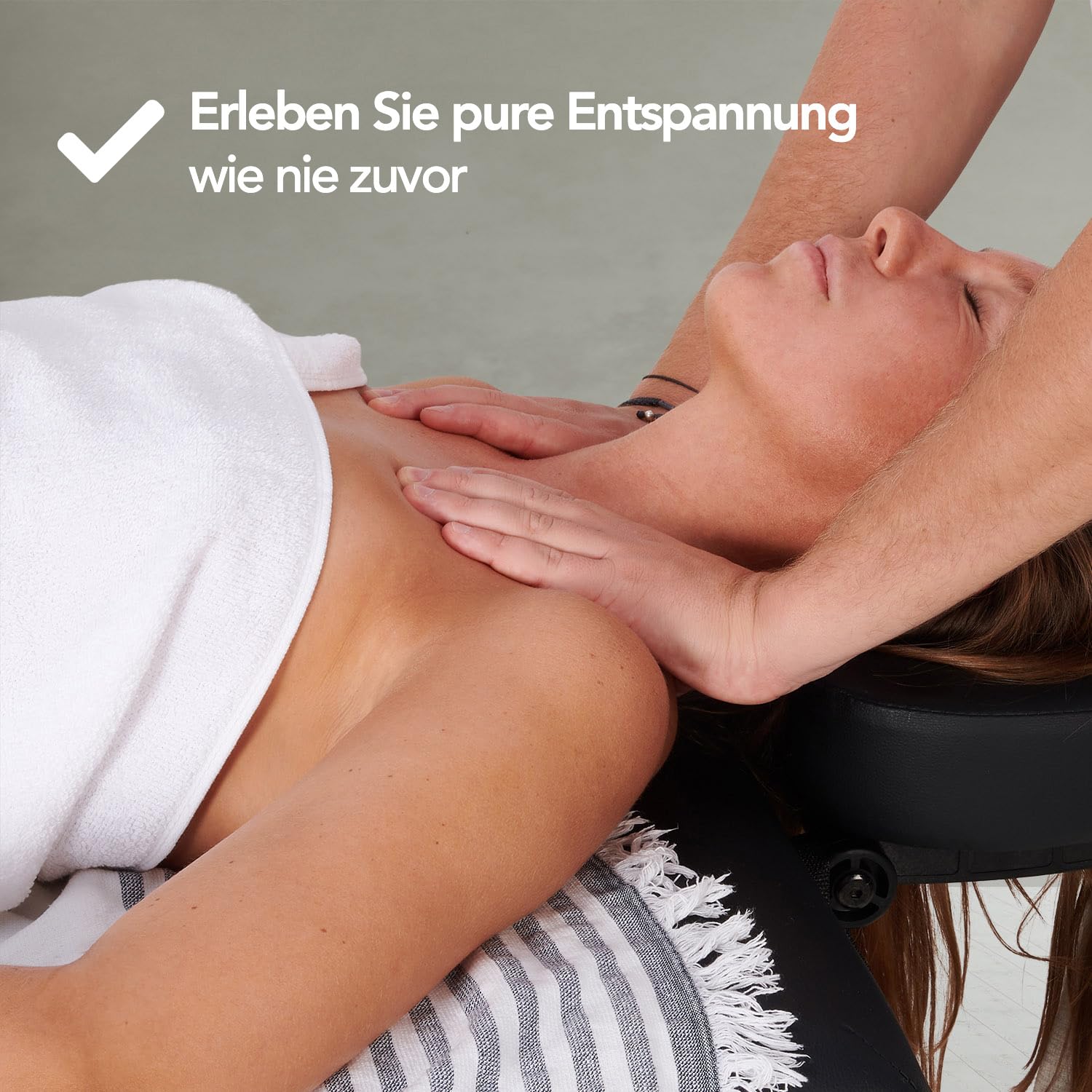 Brixy Klappbare Massagetafel, professionelle Behandlungsbank mit 250 kg Tragkraft, 8-Fach höhenverstellbar und Tragetasche, Schwarz