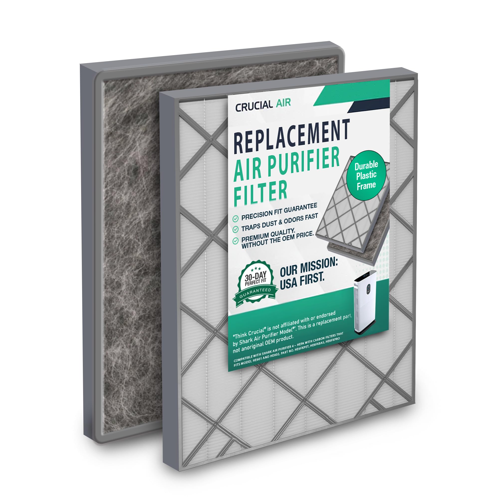 1 Premium HEPA Air Purifier Filter with Activated Carbon Fits Shark Air Purifier 6 HE601 and HE602 Part