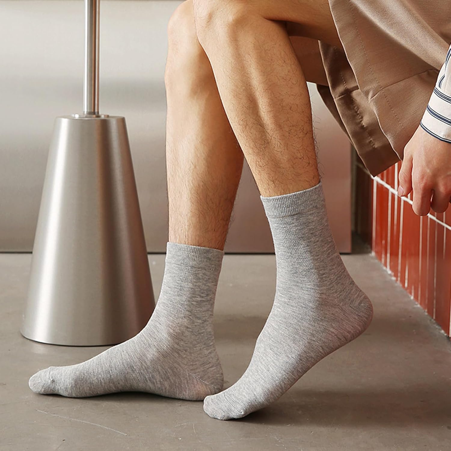 Tergy 50 Pairs Quarter Ankle Socks Crew Socks Athletic Socks for Men Women Breathable Cushion Socks for Running Hiking - Image 6