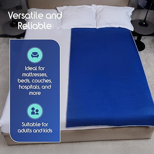 Miniatura 7 de Inspire Protector de colchón impermeable, lavable, acolchado y de color oscuro para ocultar manchas, de gran tamaño de 34 x 72 pulgadas, almohadilla