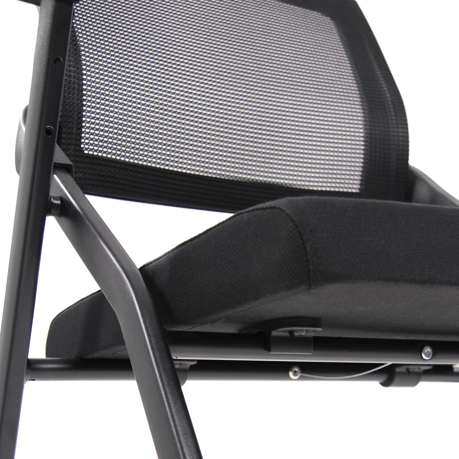 Silla Plegable Priority II Tela y Malla Negro 150 kg Ruedas