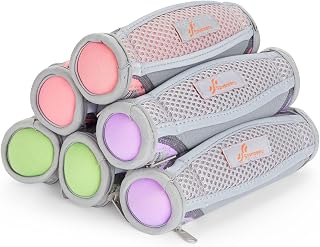 Sportneer Soft Hand Weights for Women - 6pc Walking Dumbbell Set (1lb, 2lb, 3lb Pairs) with Straps for Running, Workouts, Aerobics, Therapy