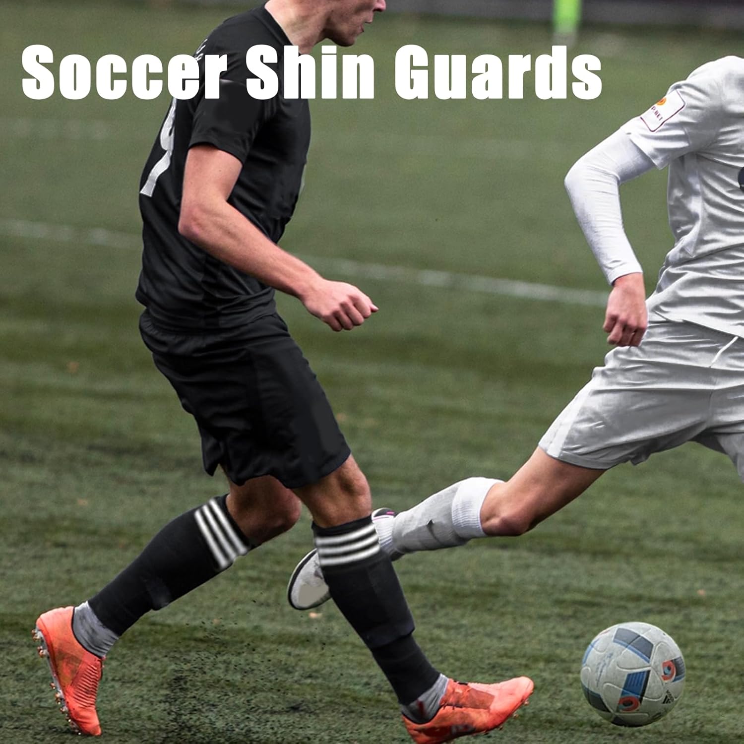Soccer Shin Guards for Kids Adults, Toddler Shin Pads Set with Sleeves and Long Soccer Socks for Age 2-16 Boys & Girls, Youth &Men, Lightweight Soccer Equipment - Image 3