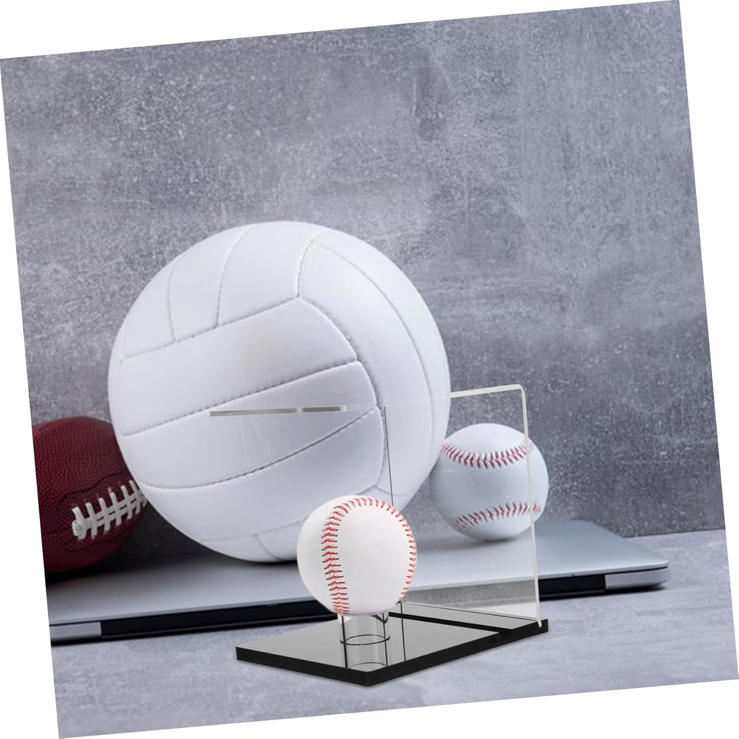 2pcs Clear Acrylic Display Case for Baseball and Softball Sturdy Base for Secure Support for Showcase Minimalist Design for Memorabilia