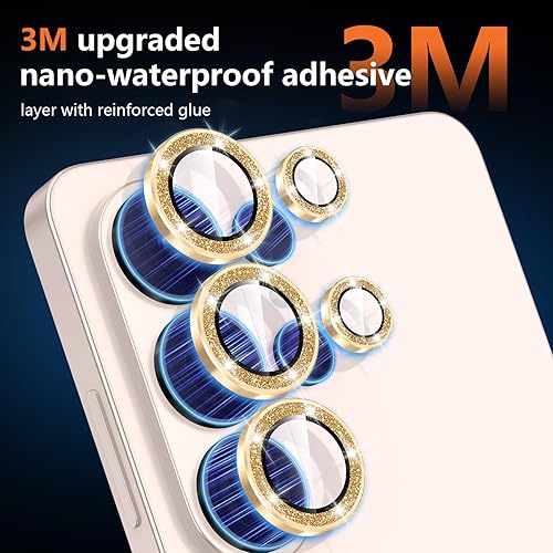 Vista 392 de para Samsung Galaxy Z Flip 7 Protector de Lente de Cámara, Cubierta de Lente de Vidrio Templado con Anillo de Metal Individual, [Fuerte Adhesión] 1
