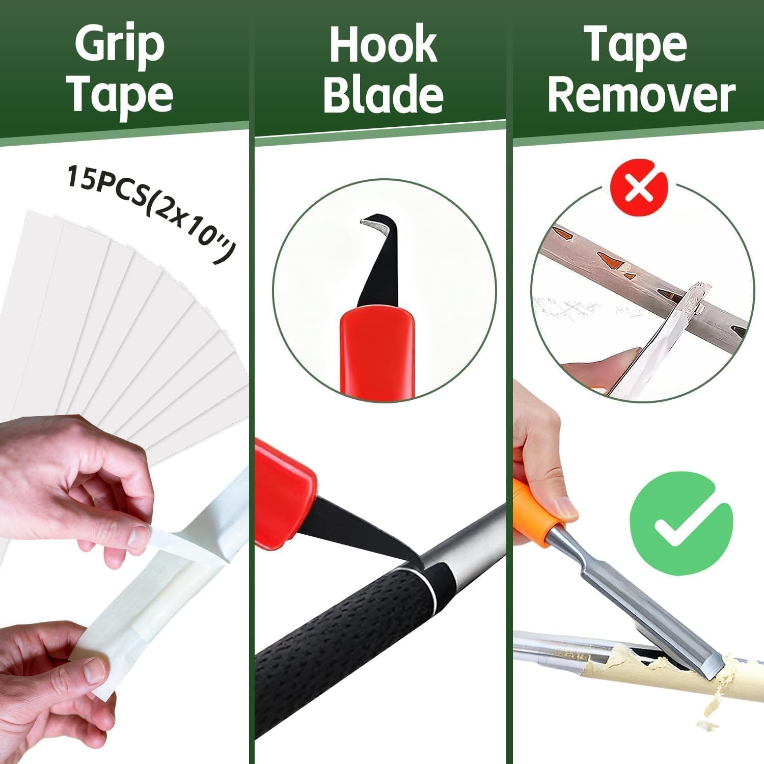 Golf Grip Kit for Regripping Golf Clubs