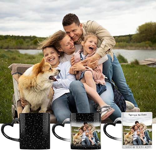 Miniatura 2 de Taza mágica personalizada, taza de café personalizada que cambia de color, taza de café de 11 onzas con sensible al calor, regalos personalizados