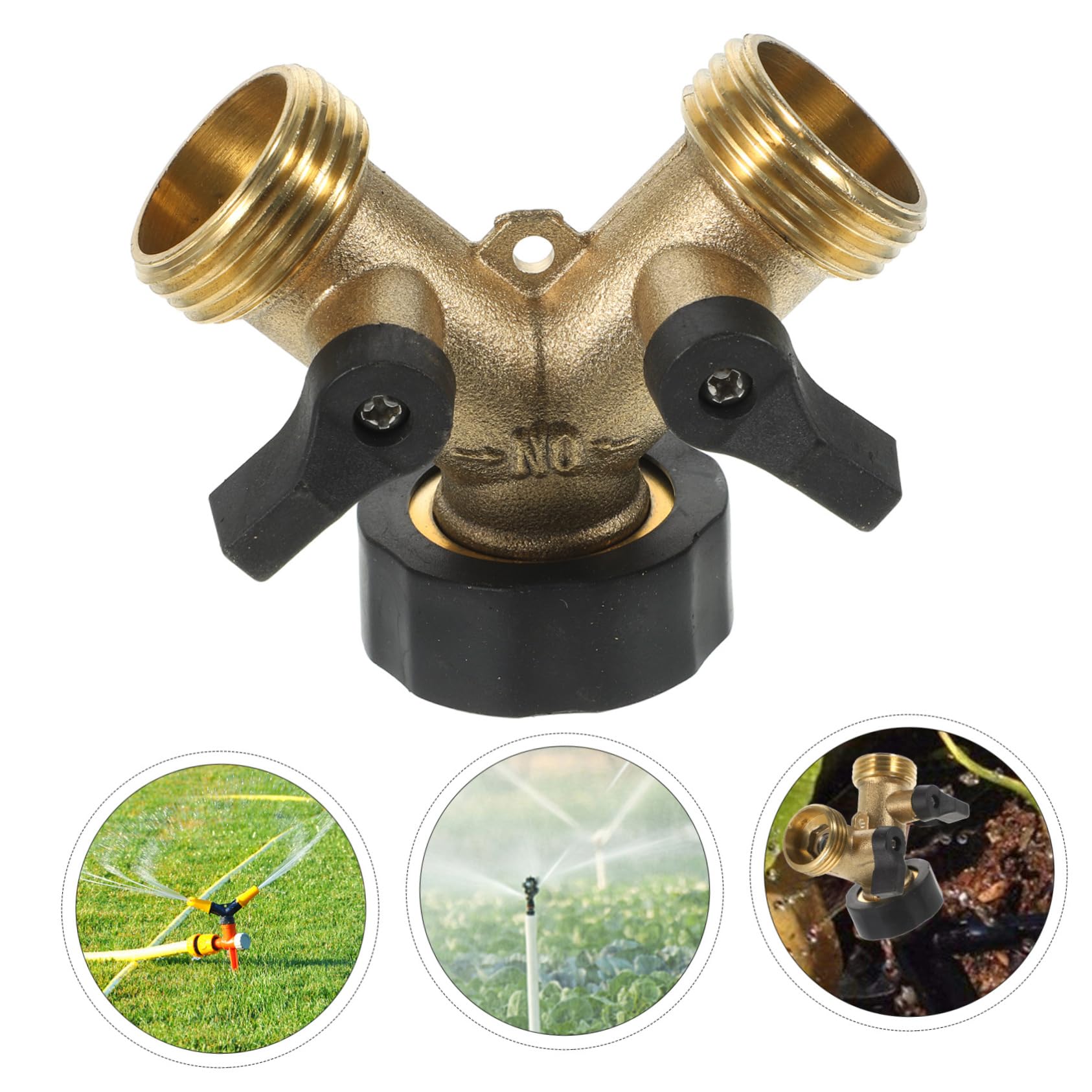 2pezzi Distributore y per Rubinetto da Giardino Connettore per Tubo Flessibile Doppia Via Divisore per Tubo Flessibile Adattatore per Connettore per per Acqua Raccordi Collegamento