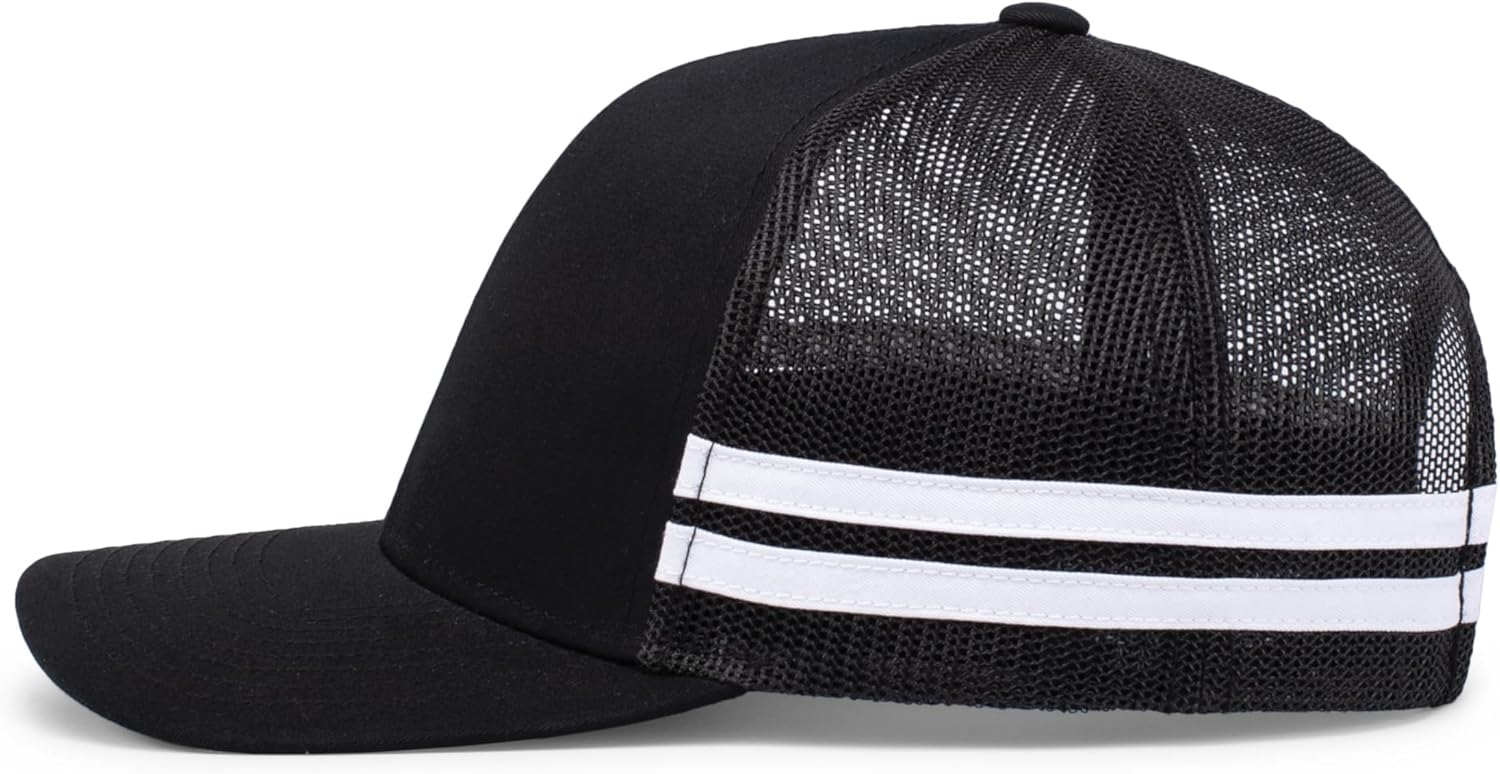 Pacific Headwear Unisex-Adult Pacific Headwear Low-Profile Stripe Trucker Cap - Image 3