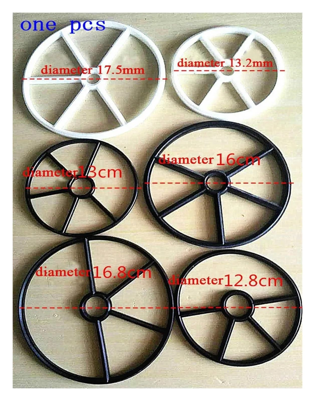 RAHBI Piezas de Repuesto de junta de 1,5 pulgadas y 2 pulgadas for filtro de arena, válvula de filtro de arena multipuerto, junta de araña for piscina y Spa, OD12.8-17.5mm leisurely (Size : 13.2cm 5